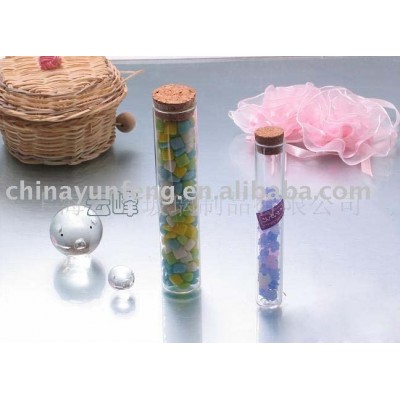 High quality test tube glass bottle with cork for storage