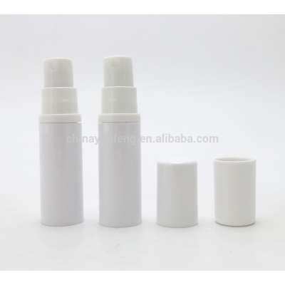 Refillable solid white 5 ml perfume airless bottle with spray for travel use