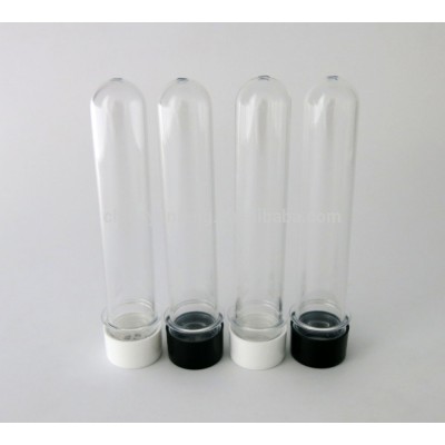 40ml clear plastic candy display tube, small transparent hard plastic tube with screw top