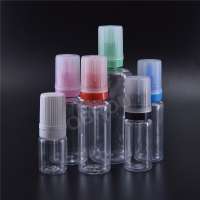 High quality 10 ml plastic bottle 5ml 15ml 20ml 30ml 50ml 60ml  transparent dropper bottle with childproof tamper evident lid