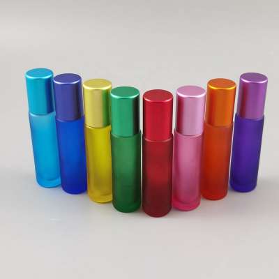 10ml Dull Polish Perfume Glass Bottle Roll-on Containers 10cc Empty Glass Roll- on Packaging